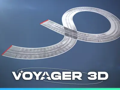 Ribbon Cable 140cm Transparent Low-poly 3D model