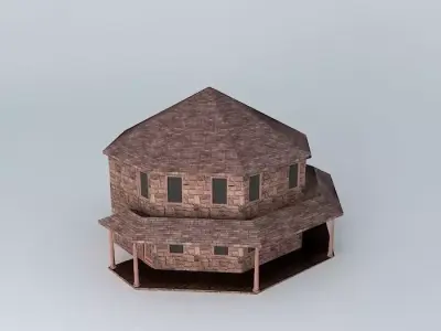 Octagon Cottage Free 3D model
