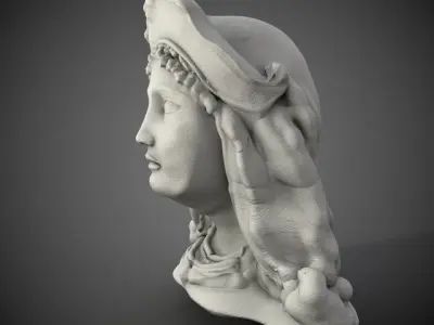 greek nymph head 3D model