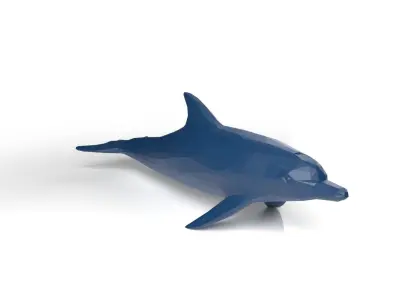 Dolphin Low Poligonal Low-poly 3D model
