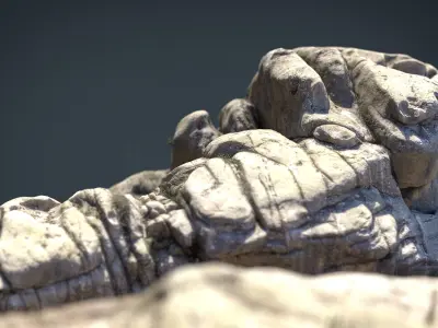 MOUNTAIN ROCKS 9 Low-poly 3D model