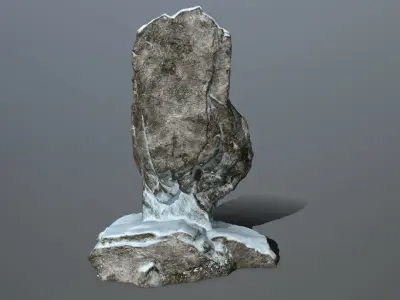 horus rock with snow Low-poly 3D model