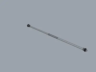 Curtain rod  Baston Cortinero  Low-poly 3D model