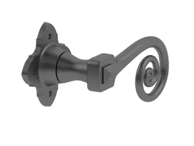 Curly Tail Black Antique Handle 3D model