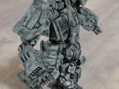 Freddy Axehand Combat Mecha  3D print model