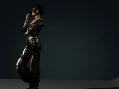 Scifi female 3D model