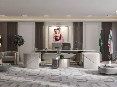 Saudi Royal Office Interior 3D model