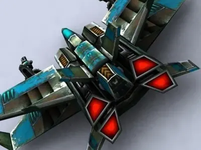 3DRT - Sci-Fi Fighters Fleet  - Fighter 23 Low-poly 3D model