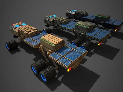 Rover Eight Low-poly 3D model