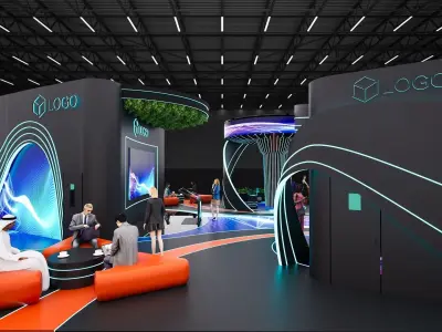 Booth design 4 3D model