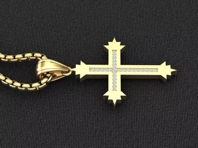 Cross Light Gold 3CP093 3DM STL 3D model