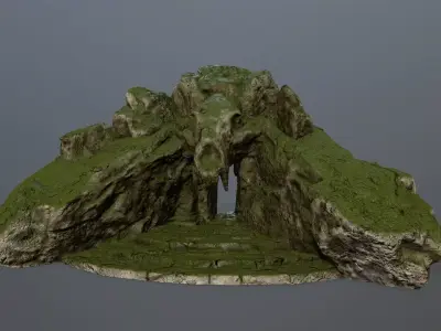 Skull Gate 14 Low-poly 3D model