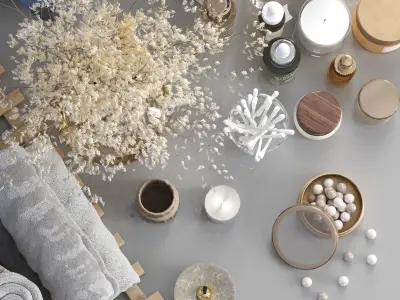 bathroom accessories 08 3D model