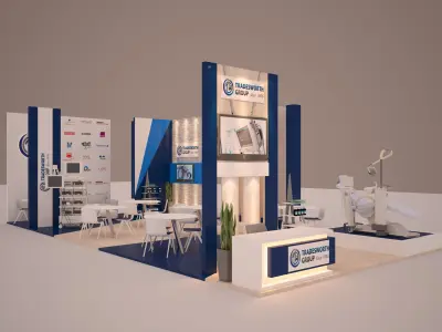Medical And Pharmaceutical Exhibition Stall 3D model