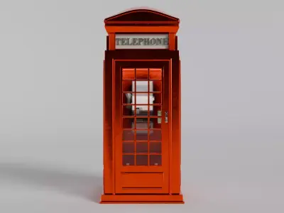 london telephone booth 3D model
