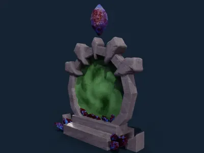 Magical portal  Low-poly 3D model