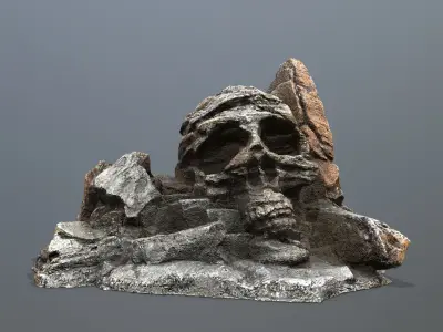 Skull Rock Low-poly 3D model buy