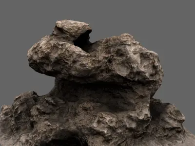 Rock texture Low-poly 3D model