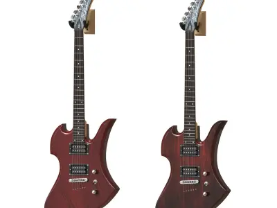 Electric Guitar BC Rich Mk1 Mockingbird 3D model