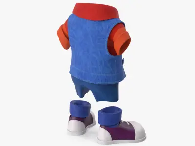  Cartoon Costume Blue with a Short Sleeve Sweater 