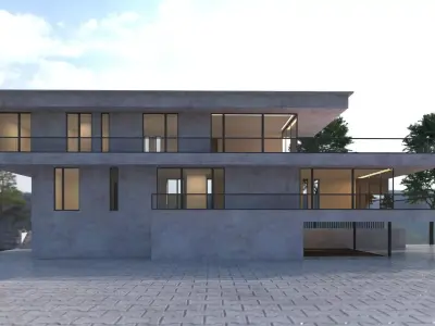 vila house 02 Low-poly 3D model