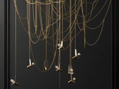 Chain Chandelier By Lindsey Adelman 3D model
