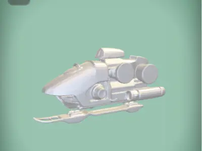 Futuristic Sci-Fi Hoverbike  High-Detail 3D Model Low-poly 3D model