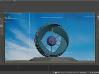 sculpture model square building abnormity scene landscape 3D model