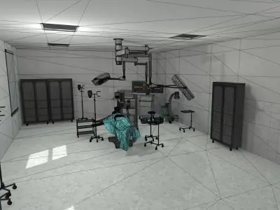 Clinic - Operating room Low-poly 3D model