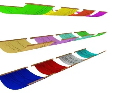 Peasant Front Door sun Guards Low-poly 3D model