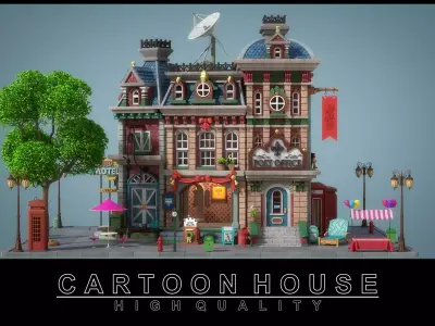 Cartoon House 23 3D model