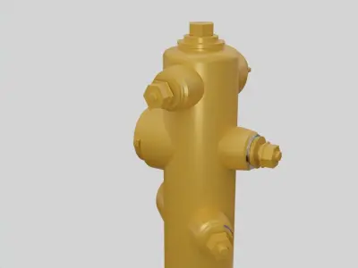Fire Hydrant 8 LA - Wet Barrel - Safety and Emergency Equipment Low-poly 3D model