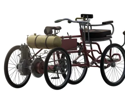 1900s Quadricycle 3D model