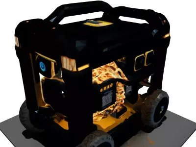 Portable Generator SciFi Design Low-poly 3D model