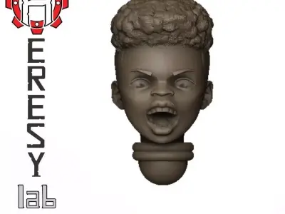 Heresylab - Female Sci-Fi heads for conversions SET 6 of 21 3D print model