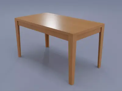 Wooden table Free low-poly 3D model get