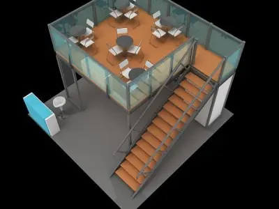 Maxima structure 6x6 double deck 3D model