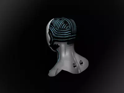 Masked Robot Sculpt 3D model