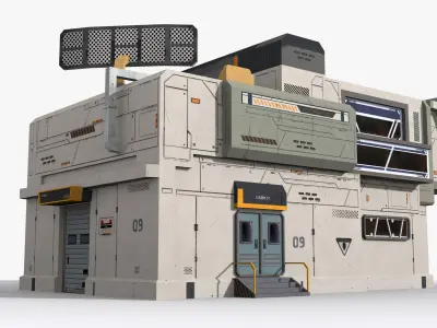 Sci-Fi Industrial x10 Low-poly 3D model