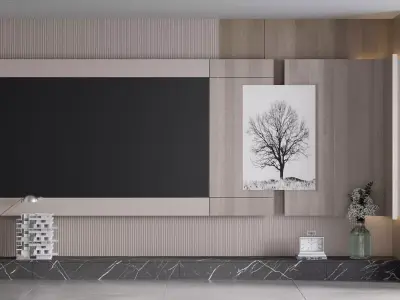 TV WALL NO37 A 3D model
