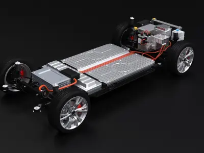  Generic Electric Car FWD Chassis 