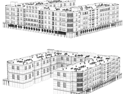 Residential complex 3D model