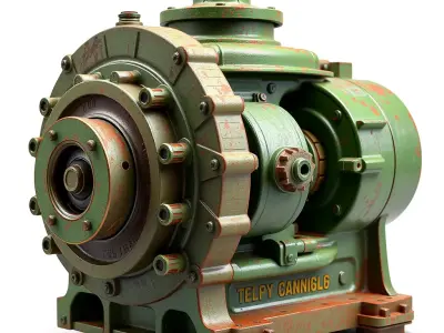 Heavy Duty Industrial Machine Asset Low-poly 3D model