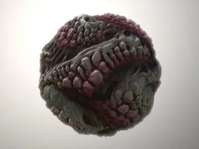 Material Skin Monster 2 Seamless PBR Texture Texture
