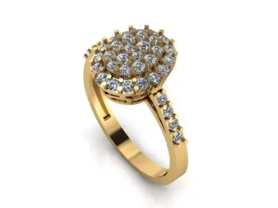 Wedding ring 3D print model 52