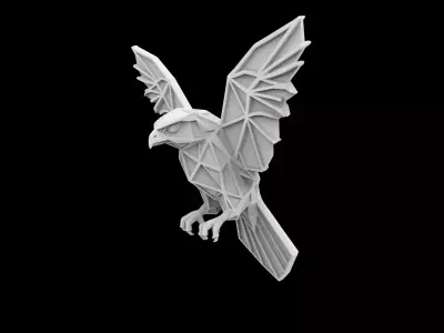 Geometric Hawk Wall Art 3D Print Model 3D print model
