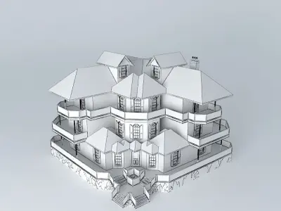 Large City House Free 3D model