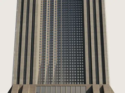 Building Skyscraper City Town Downtown Street Futuristic Utopia Low-poly 3D model