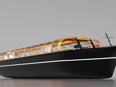  Pleasure Boat Glass Top Orange 