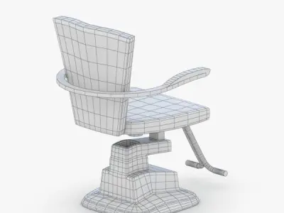 0903 - Hairdresser Chair Low-poly 3D model